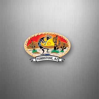 Tombstone  AZ   Kokopelli Desert Scene Banner Flexible Magnet