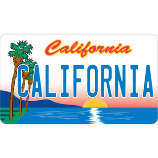 California   Palms Sunset License Plate Sticker