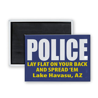 Lake Havasu  AZ   Police.... Spread Em Rectangle Badge Magnet
