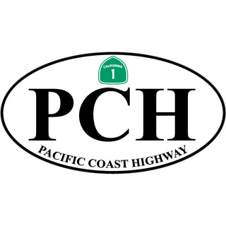 Pacific Coast Highway   PCH Euro Oval Sticker
