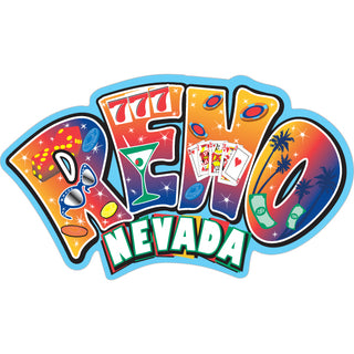 Reno Nevada   Arched Letters Sticker