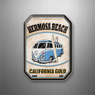Hermosa Beach  California   Bus Corner View Cut Corners 3D Magnet