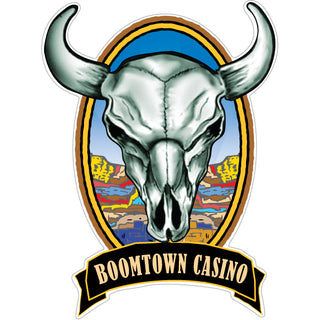 Boomtown Casino   Desert Steer Skull Sticker