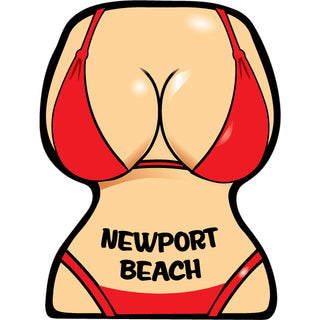 OK4 Newport Beach Red Bikini Torso (46676) Sticker