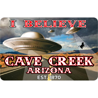 Cave Creek  Arizona est. 1870   Flying Saucer Photo Sticker