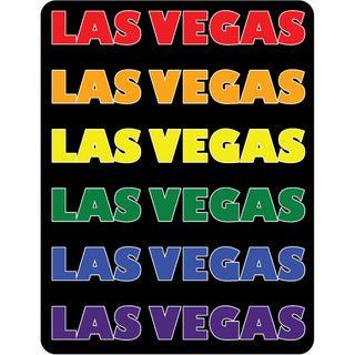 Las Vegas  NV   Repeating Rainbow Colors Sticker