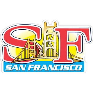 San Francisco   Golden Gate Split Letters Sticker
