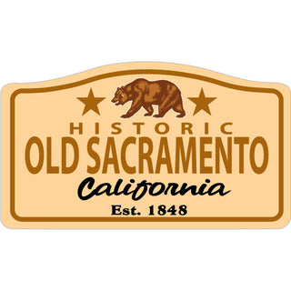 Sacramento  California Historic Old Sign with Bear Sticker