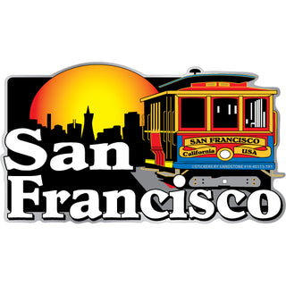 OK4 San Francisco Trolly Sunset (82425) Sticker