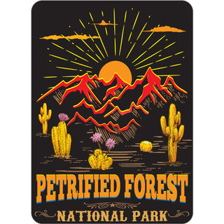 Petrified Forest National Park   Black and Orange Desert Sticker