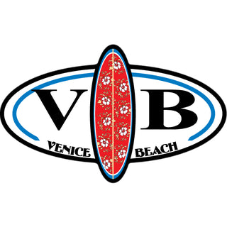 Venice Beach Surfboard Oval Sticker