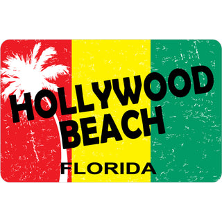 OK3 Hollywood Beach FL Rasta Flag Sticker