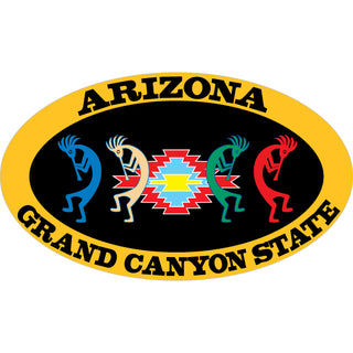 Arizona Grand Canyon State Oval Kokopellis Sticker