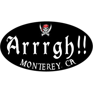 Monterey  CA   Arrrgh Black Oval Sticker
