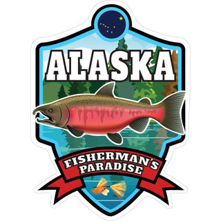 Salmon Fisherman's Paradise Sticker