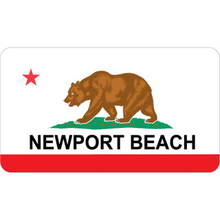 Newport Beach on California Flag Sticker