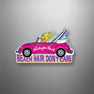 Huntington Beach Beach Hair Don't Care Flexible Magnet