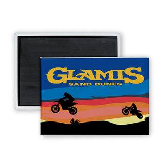 Glamis   Sunset Dirt Bikes Rectangle Badge Magnet