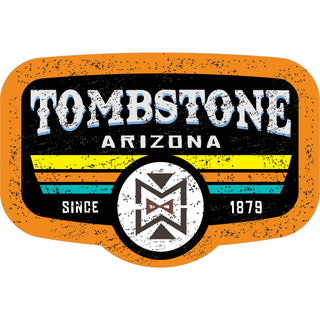 Tombstone  AZ Distressed Desert Sign Sticker