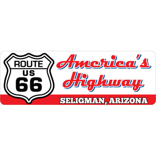 Seligman  Arizona Americas Highway with Rt. 66 Shield Sticker