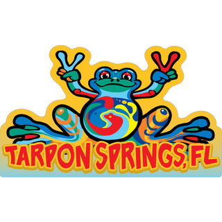 OK4 Tarpon Springs  FL Peace Frog Sticker