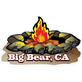 Big Bear camp fire Sticker