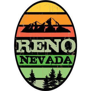 Reno Nevada   Desert Mountain Stripe Sticker