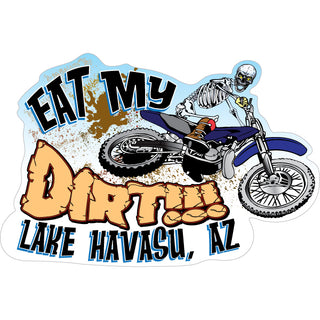 Lake Havasu  AZ   Eat My Dirt Skeleton on Bike Sticker