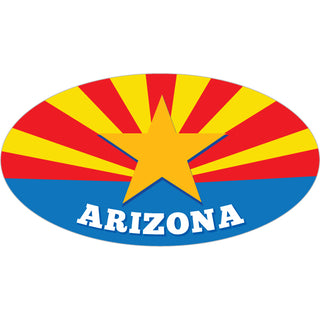 Arizona on Arizona Flag Oval Sticker