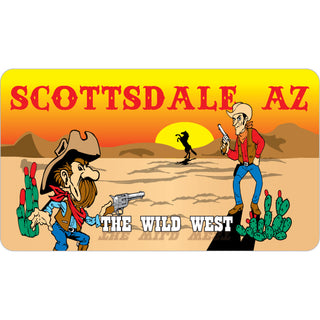 Desert Gunfighter Scene Scottsdale  AZ Sticker