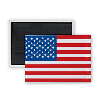 Novelty   American Flag Rectangle Badge Magnet