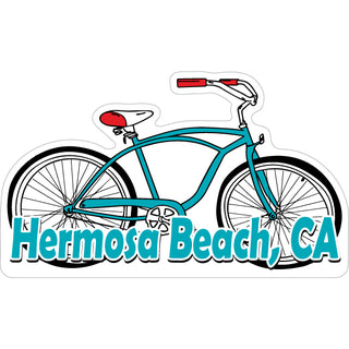 OK4 Hermosa Beach  CA Blue Beach Cruiser Sticker