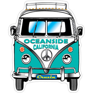 Oceanside  California   Bus Front View Sticker