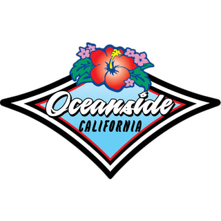 Oceanside  California   Hibiscus Diamond Sticker