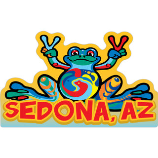 Sedona AZ Peace Frog Sticker