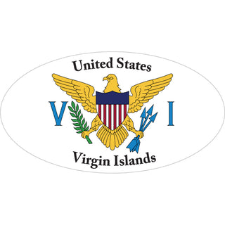 US VIRGIN ISLAND FLAG OVAL Sticker