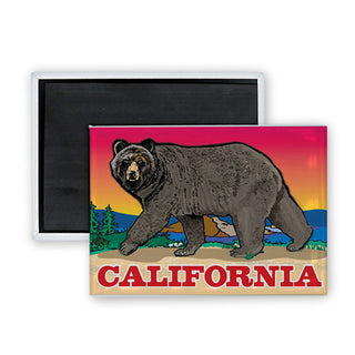 California Walking Bear Rectangle Badge Magnet
