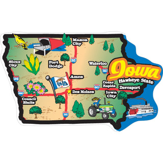 Iowa   Iowa State Map Sticker