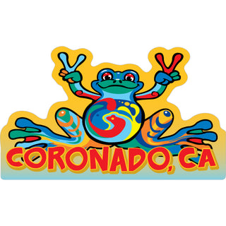 Coronado  CA   Peace Frog Sticker