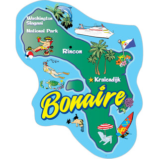 Bonaire   Colorful Island Map Sticker