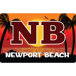 Newport Beach  CA   Beach Sunset Sticker