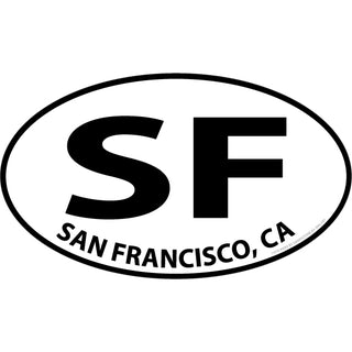 OK4 San Francisco  CA Euro Black and White SF (00500) Sticker