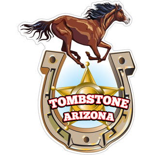 Tombstone  Arizona Horseshoe Horse Sticker