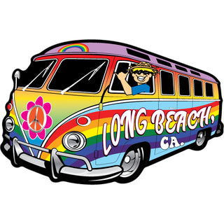 LONG BEACH RAINBOW VAN Sticker