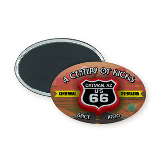 Oatman  AZ   A Century of Kicks Since 1926 Oval Badge Magnet