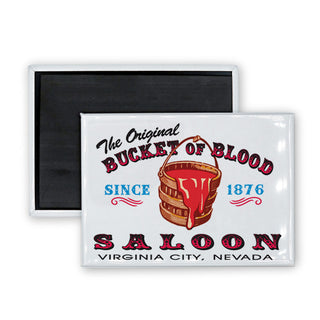 Bucket of Blood Saloon Bloody Rectangle Badge Magnet