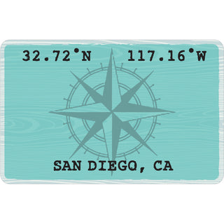 OK3 San Diego Lat and Long Rectangle Sticker