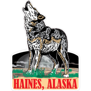 Haines  Alaska   Wolf Moon Sticker