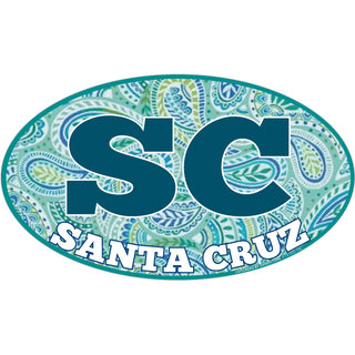 OK4 Santa Cruz SC Paisley Euro Oval small Sticker